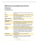 Samenvatting  Algemene En Anorganische Chemie: structuur