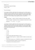 STAT 200 Week 5 Homework Problems Denize_Shy. (Approach-3), University of Maryland University College (UMUC) 1) According to the February 2008 Federal Trade Commission report on consumer fraud and identity theft, 23% of all complaints in 2007 were for ide