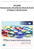 TEST BANK for Microeconomics, 9th edition by Jeffrey M. Perloff, all Chapters 1-20 fully covered ISBN: 978-1292446448