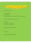 WREB Study: Local Anesthesia & NO Questions with 100% Correct Answers | Verified | Latest Update 2024|Rated A+