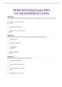 NURS 6531 Final Exam 100% GUARANTEED SUCCESS 