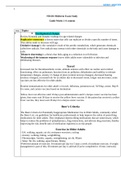 NR 601 Midterm Exam Study Guide Week 1-4/ NR 601 Midterm Exam Study Guide, Chamberlain College of Nursing Review Kennedy and Dunphy readings for age related changes Replicative senescence is theory states that cells can replicate or divide a specific numb