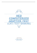 HESI Computerized Adaptive Testing (CAT) Test Bank 