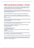 HBX Core Business Analytics - Full Set Questions + Answers Graded A+