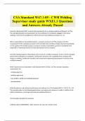 CSA Standard W47.1-09 - CWB Welding Supervisor study guide WXE1.1 Questions and Answers Already Passed