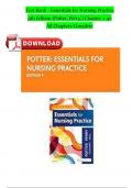 Test Bank Essentials for Nursing Practice, 9th Edition (Potter, Perry, 2024), Chapter 1-40 All Chapters Completed A+ Guide ISBN:9780323481847 Newest Version Instant Download Pdf