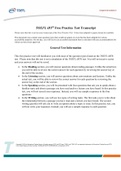 TOEFL iBT® Free Practice Test Transcript