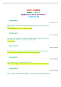 NURS 6531N Week 9 Quiz Questions and Answers (Graded A)