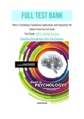 What is Psychology Foundations Applications and Integration 4th Edition Pastorino Test Bank