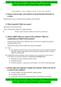 NURS 2063 Rasmussen College Essentials of Pathophysiology – Exam  Review Sheet Questions And Answers