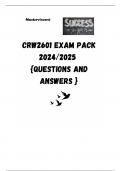 CRW2601 EXAM PACK 2024/2025  {QUESTIONS AND ANSWERS }