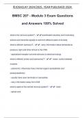 BMSC 207 - Module 3 Exam Questions and Answers 100% Solved