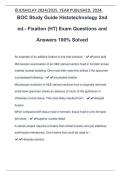 BOC Study Guide Histotechnology 2nd ed.- Fixation (HT) Exam Questions and Answers 100% Solved