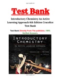 Introductory Chemistry An Active Learning Approach 6th Edition Cracolice Test Bank