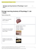 NURSING BS 231 Portage Learning Anatomy & Physiology 2: Lab 1 Exam