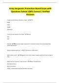 Army Sergeants Promotion Board Exam with Questions Solved 100% Correct| Verified Answers