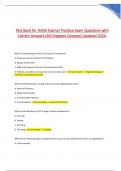 Test Bank for IAHSS Exams/ Practice Exam Questions with  Correct Answers (All Chapters Covered) Updated 2024.