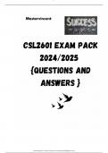 CSL2601 EXAM PACK 2024/2025  {QUESTIONS AND ANSWERS }