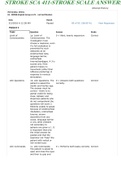 STROKE SCA 411-STROKE SCALE ANSWERS