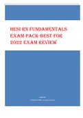 HESI RN FUNDAMENTALS EXAM PACK-BEST FOR  2022 EXAM REVIEW