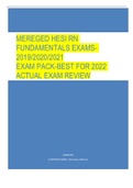 MEREGED HESI RN  FUNDAMENTALS EXAMS2019/2020/2021 EXAM PACK-BEST FOR 2022  ACTUAL EXAM REVIEW