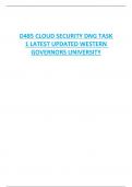 D485 CLOUD SECURITY DNG TASK  1 LATEST UPDATED WESTERN  GOVERNORS UNIVERSITY