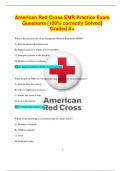 American Red Cross EMR Practice Exam  Questions [100% correctly Solved]  Graded A+