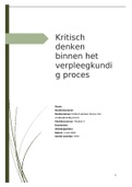 Kritisch denken binnen het verpleegkundig proces