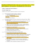 TEST BANK; Pharmacotherapeutics for Advanced Practice Nurse Prescribers, 5th edition Woo Robinson. Chapter 1-55 Questions And Answers With Rationales in 244 Pages.