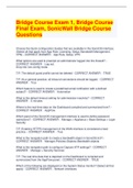 Bridge Course Exam 1, Bridge Course Final Exam, SonicWall Bridge Course Questions