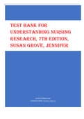 TEST BANK FOR UNDERSTANDING NURSING RESEARCH