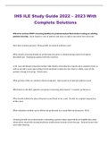 IHS ILE Study Guide 2022 – 2023 With Complete Solutions