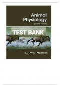 Test Bank For Animal Physiology 4th Edition By Richard W. Hill, Gordon A. Wyse, Margaret Anderson |All Chapters, Complete Q & A, Latest|