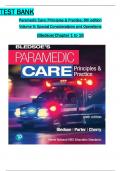 TEST BANK for PARAMEDIC CARE: PRINCIPLES & PRACTICE 5TH EDITION Volume 5 Special Considerations and Operations BLEDSOE