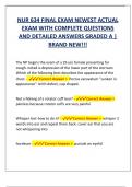 NUR 634 FINAL EXAM NEWEST ACTUAL  EXAM WITH COMPLETE QUESTIONS  AND DETAILED ANSWERS GRADED A |  BRAND NEW!!! 