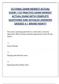 CCI FINAL EXAM NEWEST ACTUAL  EXAM / CCI PRACTICE EXAM NEWEST  ACTUAL EXAM WITH COMPLETE  QUESTIONS AND DETAILED ANSWERS  GRADED A | BRAND NEW!!! 