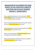 MASSACHUSETTS OIL BURNER TEST EXAM  NEWEST ACTUAL EXAM WITH COMPLETE  QUESTIONS AND DETAILED ANSWERS  GRADED A | BRAND NEW!!!