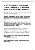 CSCI 1100 East Tennessee State University questions with 100- correct answers.