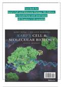 Test Bank - Karp's Cell and Molecular Biology, 9th Edition (Karp, 2020) Chapter 1-18  All Chapters fully covered ISBN: 978-1119598244