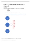 COT4210 Discrete Structures – Exam 2 Spring 2020  Exam 2 Solutions MATH 0201