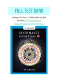 Sociology in Our Times 11th Edition Kendall Test Bank