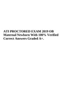 ATI PROCTORED EXAM 2019 OB Maternal Newborn With 100% Verified Correct Answers Graded A+.