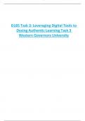 D185 Task 3: Leveraging Digital Tools to  Desing Authentic Learning Task 3  Western Governors University