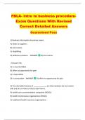 FBLA- intro to business procedure-  Exam Questions With Revised  Correct Detailed Answers   Guaranteed Pass 