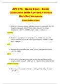 API 570 - Open Book - Exam  Questions With Revised Correct  Detailed Answers   Guarantee Pass 