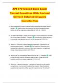 API 570 Closed Book Exam   Tested Questions With Revised  Correct Detailed Answers   Guarantee Pass 