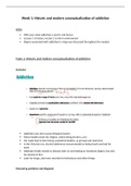 Lecture notes 7PAYFADD; PSYCHOLOGY & NEUROSCIENCE OF  ADDICTION, Week 1 topic 1 