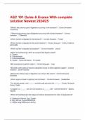 ASC 101 Quizs & Exams With complete solution Newest 2024/25