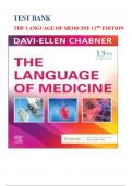 Test Bank for The Language of Medicine 13th Edition by Davi-Ellen Chabner|9780443107795| All Chapters 1-22| LATEST