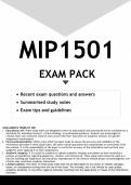 MIP1501 EXAM PACK 2024 - DISTINCTION GUARANTEED